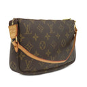 ルイヴィトン LOUIS VUITTON ポシェット アクセソワール M40712 モノグラム モノグラムキャンバス アクセサリーポーチ ゴールド金具 茶 ハンドバッグ