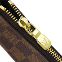 ルイヴィトン LOUIS VUITTON カードキーケース ポシェット クレ N62658 ダミエエベヌ ダミエキャンバス コインケース ゴールド金具 小銭入れ 茶 キーチェーン付き