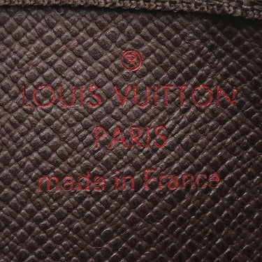 ルイヴィトン LOUIS VUITTON カードキーケース ポシェット クレ N62658 ダミエエベヌ ダミエキャンバス コインケース ゴールド金具 小銭入れ 茶 キーチェーン付き