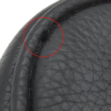 グッチ GUCCI ロゴ プリント 574803 ブラック レザー ショルダーバッグ ゴールド金具 黒 ミニ