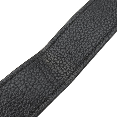 グッチ GUCCI ロゴ プリント 574803 ブラック レザー ショルダーバッグ ゴールド金具 黒 ミニ