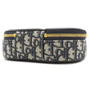 クリスチャン・ディオール Christian Dior オーバル カメラバッグ S2201UTZQ ネイビー レザー オブリークジャカード 2WAYバッグ ゴールド金具 CD Signature オブリーク 紺