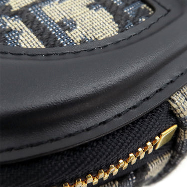 クリスチャン・ディオール Christian Dior オーバル カメラバッグ S2201UTZQ ネイビー レザー オブリークジャカード 2WAYバッグ ゴールド金具 CD Signature オブリーク 紺