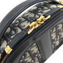 クリスチャン・ディオール Christian Dior オーバル カメラバッグ S2201UTZQ ネイビー レザー オブリークジャカード 2WAYバッグ ゴールド金具 CD Signature オブリーク 紺