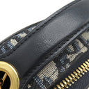 クリスチャン・ディオール Christian Dior オーバル カメラバッグ S2201UTZQ ネイビー レザー オブリークジャカード 2WAYバッグ ゴールド金具 CD Signature オブリーク 紺