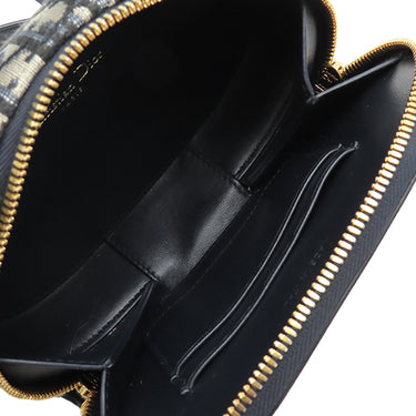 クリスチャン・ディオール Christian Dior オーバル カメラバッグ S2201UTZQ ネイビー レザー オブリークジャカード 2WAYバッグ ゴールド金具 CD Signature オブリーク 紺