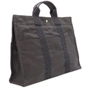 エルメス HERMES エールライントート MM グレー キャンバス トートバッグ シルバー金具 鍵・カデナ欠品