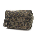 フェンディ FENDI ズッカ バゲット フォールダブル 8BH418 ブラウン キャンバス ショルダーバッグ シルバー金具 茶 フラグメントコラボ ハンドバッグ トート