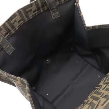 フェンディ FENDI ズッカ バゲット フォールダブル 8BH418 ブラウン キャンバス ショルダーバッグ シルバー金具 茶 フラグメントコラボ ハンドバッグ トート