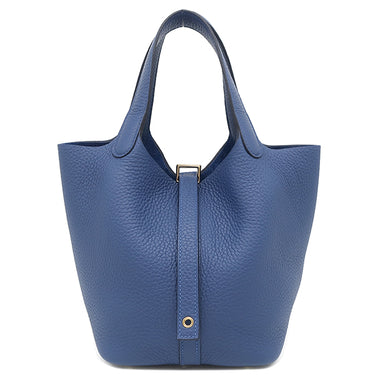 エルメス HERMES ピコタンロックPM ブルータイ トリヨンクレマンス ハンドバッグ ゴールド金具 新品 未使用 青
