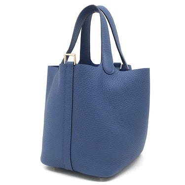 エルメス HERMES ピコタンロックPM ブルータイ トリヨンクレマンス ハンドバッグ ゴールド金具 新品 未使用 青