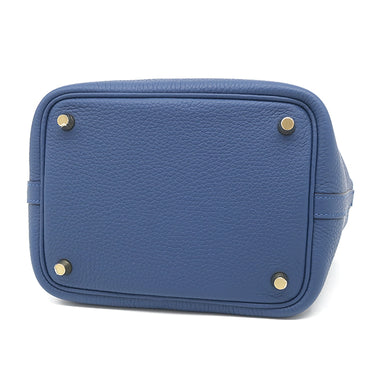 エルメス HERMES ピコタンロックPM ブルータイ トリヨンクレマンス ハンドバッグ ゴールド金具 新品 未使用 青