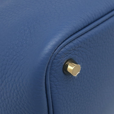 エルメス HERMES ピコタンロックPM ブルータイ トリヨンクレマンス ハンドバッグ ゴールド金具 新品 未使用 青