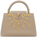 ルイヴィトン LOUIS VUITTON カプシーヌMM ベージュ トリヨンレザー 2WAYバッグ ゴールド金具 グレージュ ハンドバッグ ショルダーバッグ スタッズ