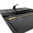 エルメス HERMES ベアンスフレ ブラック アリゲーター 長財布 ゴールド金具 黒 クロコ 二つ折り財布