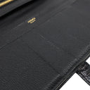 エルメス HERMES ベアンスフレ ブラック アリゲーター 長財布 ゴールド金具 黒 クロコ 二つ折り財布