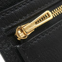 エルメス HERMES ベアンスフレ ブラック アリゲーター 長財布 ゴールド金具 黒 クロコ 二つ折り財布