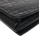 エルメス HERMES ベアンスフレ ブラック アリゲーター 長財布 ゴールド金具 黒 クロコ 二つ折り財布