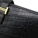 エルメス HERMES ベアンスフレ ブラック アリゲーター 長財布 ゴールド金具 黒 クロコ 二つ折り財布