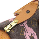 ルイヴィトン LOUIS VUITTON スピーディ30 M41989 モノグラムベイ モノグラムキャンバス ハンドバッグ ゴールド金具 茶 ピンク ボストン チェーン柄 鍵・パドロック欠品