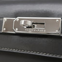 エルメス HERMES ケリー28 外縫い グラファイト ボックスカーフ 2WAYバッグ シルバー金具 灰色