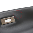 エルメス HERMES ケリー28 外縫い グラファイト ボックスカーフ 2WAYバッグ シルバー金具 灰色