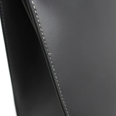 エルメス HERMES ケリー28 外縫い グラファイト ボックスカーフ 2WAYバッグ シルバー金具 灰色