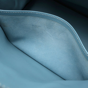 エルメス HERMES バーキン35 ブルージーン トゴ ハンドバッグ シルバー金具 青