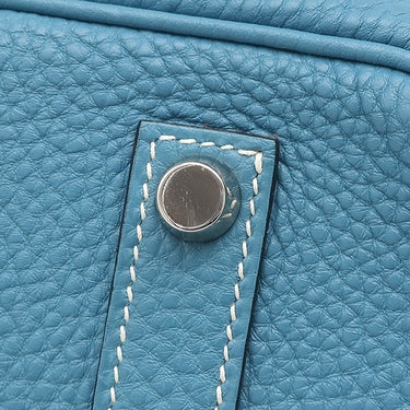エルメス HERMES バーキン35 ブルージーン トゴ ハンドバッグ シルバー金具 青