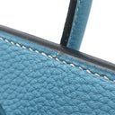 エルメス HERMES バーキン35 ブルージーン トゴ ハンドバッグ シルバー金具 青