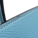 エルメス HERMES バーキン35 ブルージーン トゴ ハンドバッグ シルバー金具 青