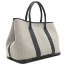 エルメス HERMES ガーデンパーティーPM ボルデュック グレー×ブラック トワルアッシュ ネゴンダ トートバッグ シルバー金具 黒 ボルデュックリボン トワルH