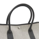 エルメス HERMES ガーデンパーティーPM ボルデュック グレー×ブラック トワルアッシュ ネゴンダ トートバッグ シルバー金具 黒 ボルデュックリボン トワルH