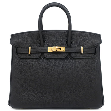 エルメス HERMES バーキン25 ブラック トゴ ハンドバッグ マットゴールド金具 新品 未使用 黒