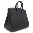 エルメス HERMES バーキン25 ブラック トゴ ハンドバッグ マットゴールド金具 新品 未使用 黒