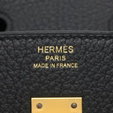 エルメス HERMES バーキン25 ブラック トゴ ハンドバッグ マットゴールド金具 新品 未使用 黒