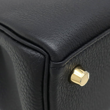 エルメス HERMES ケリー25 内縫い ブラック トゴ 2WAYバッグ ゴールド金具 黒 ショルダー ハンドバッグ