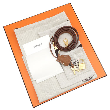 エルメス HERMES ケリー25 内縫い ゴールド トゴ 2WAYバッグ ゴールド金具 茶 ショルダー