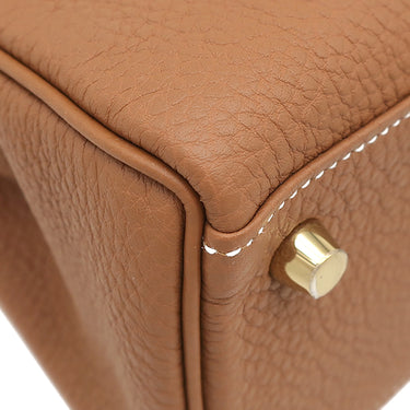 エルメス HERMES ケリー25 内縫い ゴールド トゴ 2WAYバッグ ゴールド金具 茶 ショルダー