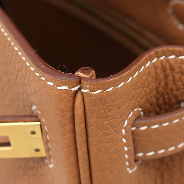 エルメス HERMES ケリー25 内縫い ゴールド トゴ 2WAYバッグ ゴールド金具 茶 ショルダー