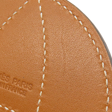 エルメス HERMES パドック ボンベイ オレンジ×クレ×ナチュラルサブレ ヴォースイフト ヴォーバトラー バッグチャーム アイボリー 茶 帽子