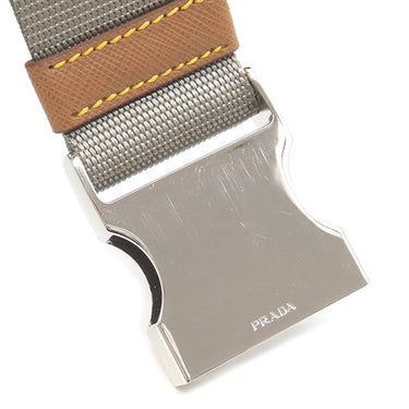 プラダ PRADA カモフラージュ柄 ショルダー 2VL028 SABBIA ナイロン レザー 2WAYバッグ シルバー金具 ベージュ 茶 黒 TESSUTO CAMOUFL ヒップバッグ