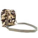 プラダ PRADA カモフラージュ柄 ショルダー 2VL028 SABBIA ナイロン レザー 2WAYバッグ シルバー金具 ベージュ 茶 黒 TESSUTO CAMOUFL ヒップバッグ
