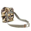 プラダ PRADA カモフラージュ柄 ショルダー 2VL028 SABBIA ナイロン レザー 2WAYバッグ シルバー金具 ベージュ 茶 黒 TESSUTO CAMOUFL ヒップバッグ