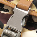プラダ PRADA カモフラージュ柄 ショルダー 2VL028 SABBIA ナイロン レザー 2WAYバッグ シルバー金具 ベージュ 茶 黒 TESSUTO CAMOUFL ヒップバッグ