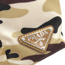 プラダ PRADA カモフラージュ柄 ショルダー 2VL028 SABBIA ナイロン レザー 2WAYバッグ シルバー金具 ベージュ 茶 黒 TESSUTO CAMOUFL ヒップバッグ