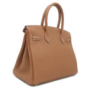 エルメス HERMES バーキン30 ゴールド トゴ ハンドバッグ シルバー金具 新品 未使用 茶