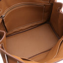 エルメス HERMES バーキン30 ゴールド トゴ ハンドバッグ シルバー金具 新品 未使用 茶