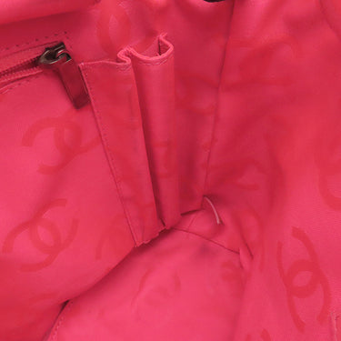 シャネル CHANEL カンボンライン ミディアム A25167 ブラック レザー エナメル トートバッグ シルバー金具 黒 ピンク キルティング ココマーク