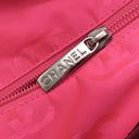 シャネル CHANEL カンボンライン ミディアム A25167 ブラック レザー エナメル トートバッグ シルバー金具 黒 ピンク キルティング ココマーク